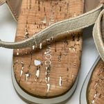 Donald Pliner Shaye Strappy Sandals Shimmer Gold Leather Cork Women's 8 Photo 4