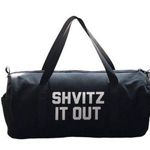 Shvitz it Out Gym Bag UNKOSHER MARKET Black Canvas Removable Strap Photo 0