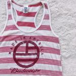 Budweiser Made in America Striped Tank Top Sleeveless Small Casual Soft Graphic Photo 4