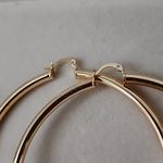 Gold Filled Large Tube Hoop Earrings Hollow and Lightweight Photo 3