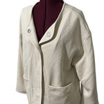 Sanctuary Textured Knit Long Sleeve Shacket Snap Closure Pockets Cream NWT XXL Photo 3