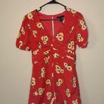 Forever 21  Red Floral Romper Size Medium Photo 0