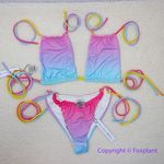 New! Set! Monica Hansen Beachwear MHB Miami vice bikini, size S Blue Photo 2