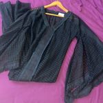 VMT $550 Caftan Maxi Dress Black S Small Veronica Toub Whimsy Witchy Goth Photo 3