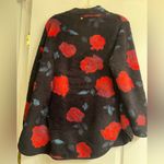 Lane Bryant Livi Active half zip black fleece rose floral jacket - size 14/16 Photo 5