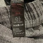 Topshop Petite Gray Wide Leg Drawstring Trousers Pants - US 10 Photo 10