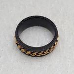 Black Tone Spinner Ring Size Photo 3