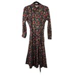 Boden Flo Cotton Midi Shirt Dress Black Carnation Floral NEW Womens UK 12P US 8P Photo 1