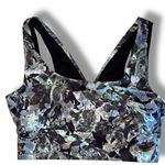 RBX Active Longline Sports Bra Size M Blue/Green Spatter Dye Pattern Gym Running Blue Size M Photo 0