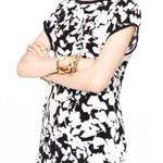 Kate Spade  • Black White Leafy Floral Cap Sleeve Blouse Photo 0