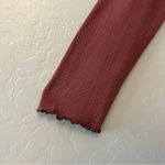 J.Jill  burgundy textured knit long sleeve shirt size large Photo 6