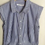 Veronica Beard Bell Bottom Ruched Striped Shirtdress Photo 3