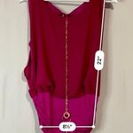 Scala La Women’s Sleeveless Ruched Blouse with Necklace Pink NWOT Photo 7