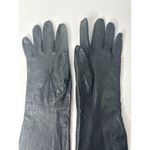 American Vintage Vintage Alexander's Silk black leather long Oprea gloves REAL KID FRANCE size 7 Photo 3