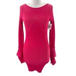 NWT Acler Sanders Ribbed Mini Bodycon Dress In Berry Tulip Sz 4 Pink Photo 5