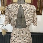 AFRM Jamie Floral Print Open Back Midi Dress Photo 7