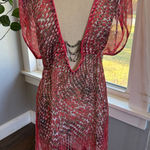 Becca  Printed Swim Cover Up Size M/L EUC Photo 0