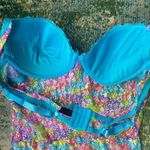 Rainbow floral lace bra top slip nightie, size 1X Photo 5