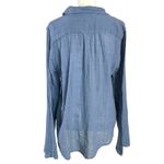 Free People  FP One Mila Shirt Blue Ethereal Dainty Romantic Lace Gauze Medium Photo 6