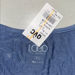 LOGO By Lori Goldstein NWT Size XL Blue Printed Lace Hem Chiffon Kimono Cardigan Photo 4