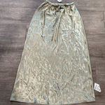 Topshop  Olive Satin Skirt Photo 0