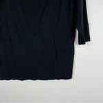 White House | Black Market WHITE House Black Market Knit 3/4 Sleeve Sweater Black Sz M Photo 3