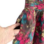Halogen  Silk Blend Babydoll Dress with Pockets in Colorful‎ Abstract Print, Sz 2 Photo 6