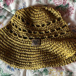 Disney  Yellow Crochet Bucket Hat Photo 0