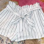 Dainty Hooligan Black And White Striped Shorts With Tie Photo 0