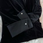 Tadashi Shoji  Women's Velvet Jewel Cuff Wrap Top Full Zip Back Photo 4