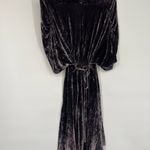 Elsa Esturgie French Designer gray crusted velvet mini dress Black Size undefined Photo 7