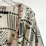 Gudrun Sjoden Cotton Kimono Jacket Wrap Womens Size Medium Cream Black Pink Photo 4