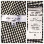 Waverly Grey Gingham Black/White Blouse Size M Size M Photo 5
