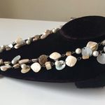Vintage Long Boho Shell Style Necklace White Photo 4