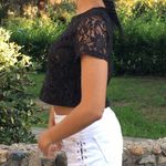 Nordstrom Black Lace Crop Top Photo 8