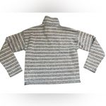 Thread & Supply Blue and White Striped Quarter Zip along Sleeve Pullover Photo 1