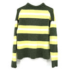 Madewell  size Medium striped‎ fulton pullover sweater yellow green Photo 1