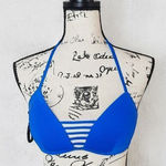 Calzedonia Blue Push Up Bikini Top SZ M | Triangle Swimwear Halter Bathing Suit Photo 0