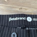 Betabrand Womens S Straight Leg Yoga Dress Pants Pull on Black Striped Comfort Photo 7