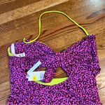 BCBGeneration NEW One-Piece Swim Suit Animal Print Cut-Out Reversible Purple XL Photo 6