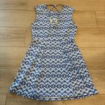 Title Nine  Diamalete Dress Blue Geometric A-line Outdoors Hiking Size M Photo 4