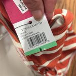 Vince Camuto One Shoulder Wrap One Piece Swimsuit Orange White Papaya size 8 NWT Photo 9