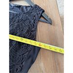 SACHIN & BABI NOIR Black Floral Lace Sheath Mini Dress Double Back Bow Tie Wome Size 10 Photo 10