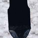 Bardot  Sleeveless Mock Neck Bodysuit Ribbed Black Women 10/L Goth Grunge City Photo 0