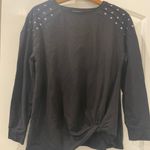 Rock & Republic Studded Black Crew Neck Sweatshirt Photo 0