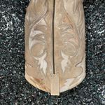 DAN POST Tan Cream Leather Cowboy Boots Women's Size 5.5 C Style 4238 Gray Eel Photo 5