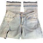 ZARA Women's  Basics Bootcut Jeans Blue Denim Distressed 5-Pockets Size 6 #7868 Photo 2