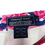 Vineyard Vines Vineyard Vines for the Kentucky Derby Lipstick Pink Rose Floral Skirt Size 4 Photo 4