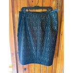 Worthington  Black Damask Print‎ Pencil Skirt Career Office Size 14 Photo 1