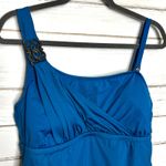 Becca  Turquoise Blue One Shoulder Swim Dress Plus Size 1X Photo 2